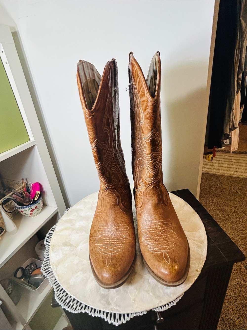 Coconuts by Matisse Brown Embroidered Western Heeled Boots